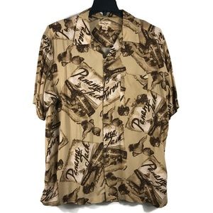 Panama Jack Tropical Rum Short Sleeve Button Down Men’s Shirt Size XL